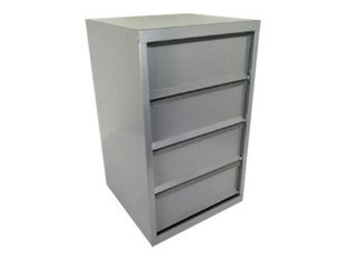 Meuble à clapets - 4 clapets - aluminium