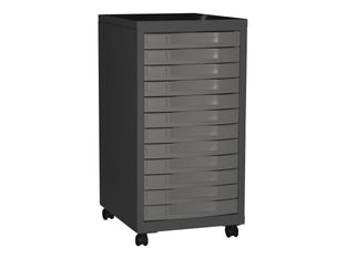 Desserte de rangement 12 tiroirs - anthracite/taupe