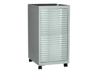 Desserte de rangement 24 tiroirs - gris/gris