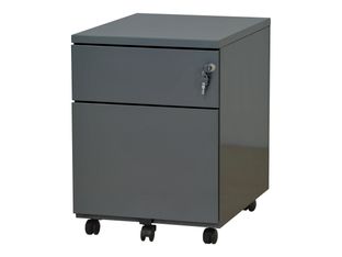 Caisson mobile - 2 tiroirs - anthracite - 56,7 x 54,1 x 41,8 cm