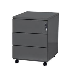 Caisson mobile - 3 tiroirs - anthracite - 56,7 x 54,1 x 41,8 cm