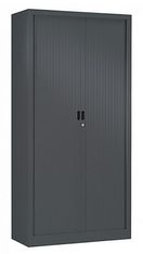 Armoire haute monobloc Class 900 - 180 x 90 x 43 cm - corps et rideaux anthracite