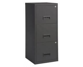 Classeur 3 tiroirs pour dossiers suspendus - 96 x 40 x 40 cm - anthracite