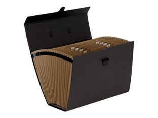 Fellowes Bankers Box - Maletín organizador acordeón negro 19 compartimentos