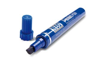 Pentel PEN N60 - Marqueur permanent - pointe biseau - bleu