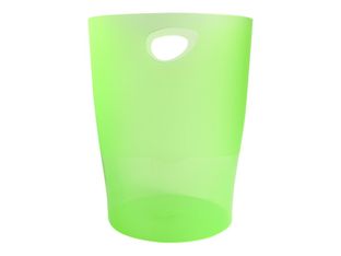 Exacompta ECOBIN Classic - Cesto de basura - 15 L - asas - polipropileno (PP) - verde manzana translúcido