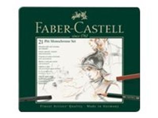 Faber-Castell PITT Monochrome - Jeu de crayons de couleurs et de crayons