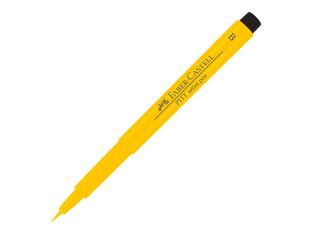 Faber-Castell PITT artist - Feutre pinceau à pointe souple - permanent - jaune de cadmium - encre à l'eau - 2 mm