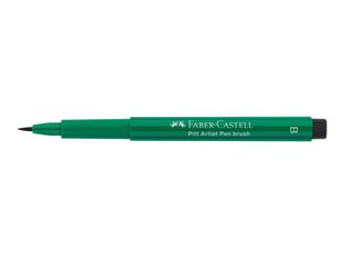 Faber-Castell PITT Artist Pen - Feutre pinceau à pointe souple - permanent - vert phtalo foncé - encre indienne