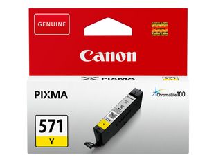 Canon CLI-571Y - 7 ml - amarillo - original - depósito de tinta - para PIXMA TS5051, TS5053, TS5055, TS6050, TS6051, TS6052, TS8051, TS8052, TS9050, TS9055