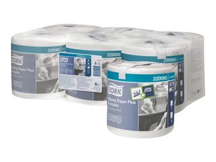 Tork Plus Portable M2 - Rouleau d'essuie-tout - 400 feuilles - pack de 6