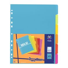 Viquel Happy Fluo - Intercalaire 6 positions - A4 Maxi - polypropylène coloré