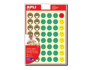 Apli - 3 feuilles gommettes sourire - humeur 2