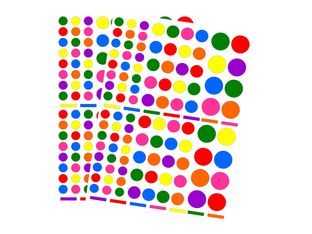 Apli - 6 feuilles gommettes rondes - coloris assortis