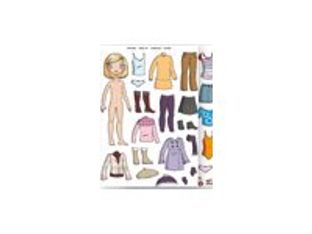 Apli - 37 gommettes repositionnables - Vêtements filles