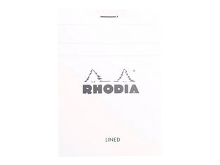 Rhodia - Bloc notes N°12 - A5 - 80 feuilles - petits carreaux - 80g - blanc