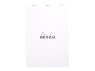 Rhodia - Bloc notes N°19 - A4+ - 160 pages - petits carreaux - 80g - blanc