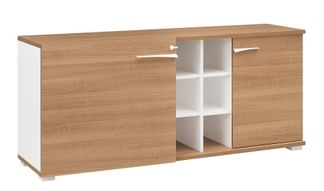 Crédence XENON - L170 x H78 x P47 - 2 portes et 6 niches - Merisier italien