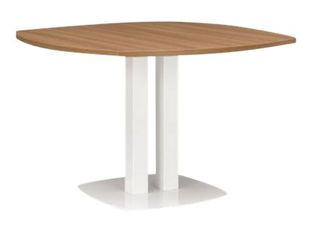 Table de réunion ronde XENON - 115 cm - Merisier italien