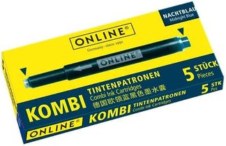 Lot de 5 cartouches d'encre bleue Kombi Online