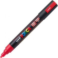POSCA PC-5M - Marcador - rojo fluorescente - tinta pigmentada al agua - 1.8-2.5 mm - medio