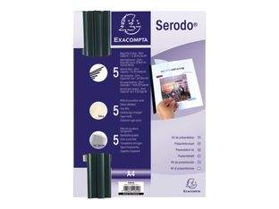 Exacompta - kit reliure (5 baguettes à relier 3 mm noir, plat de couverture: 5 ivoire et 5 transparente)