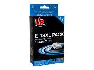 Cartouche compatible Epson 18XL Pâquerette - pack de 5 - noir x2, cyan, magenta, jaune - UPrint