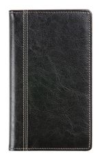 Agenda de poche spiralé Palermo Optivision - 1 semaine sur 2 pages - 9 x 16 cm - noir - Brepols