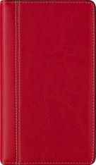 Agenda de poche spiralé Palermo Optivision - 1 semaine sur 2 pages - 9 x 16 cm - rouge - Brepols