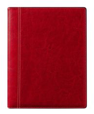 Agenda spiralé Palermo Optivision - 1 semaine sur 2 pages - 17 x 22 cm - rouge - Brepols