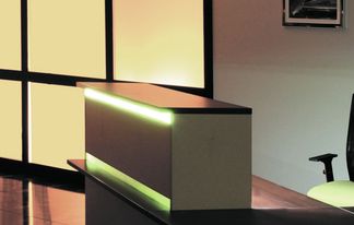 Kit d'éclairage LED pour plan d'accueil LUMINA - pour réhausse L140 cm
