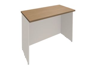 Banque d'accueil LUMINA - sans réhausse - L100 x H75 x P80 cm - Finition chêne clair/blanc