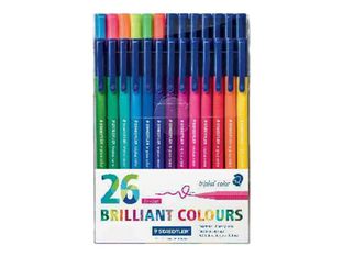 STAEDTLER triplus - 26 Feutres - couleurs assorties