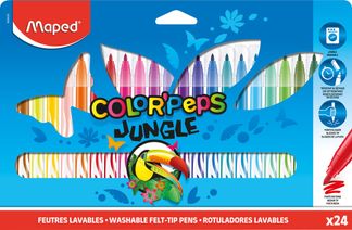 Maped Color'Peps Jungle - 24 Feutres effaçables - couleurs assorties - 2.8 mm