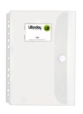 Wonday - Pochette perforée à scratch A4 avec porte carte de visite