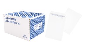 La Couronne - 500 Pochettes B5 250 x 176 mm - 90 gr - sans fenêtre - blanc - bande auto-adhésive
