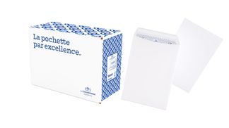 La Couronne - 250 Pochettes Enveloppes 260 x 330 mm - 90 gr - sans fenêtre - blanc - bande auto-adhésive