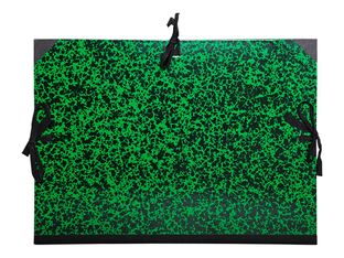 Exacompta - Carton à dessin - 26 x 33 cm - vert - fermeture par cordons