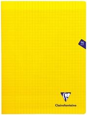 Clairefontaine Mimesys - Cahier polypro 24 x 32 cm - 96 pages - grands carreaux (Seyes) - jaune