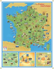Carte muette Tourisme - 66 x 84,5 cm - Bouchut