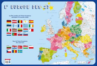 Poster pédagogique Europe - 52 x 76 cm - Bouchut