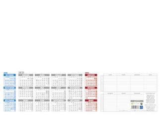 Sous-main 25 feuillets année civile dans support PVC noir antidérapant BOUCHUT "Mosaïque" 40,5 x 55 cm coloris noir Pefc 70 %