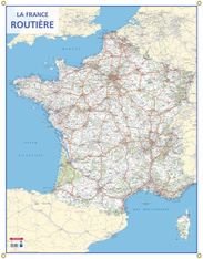 Carte muette France Routière - 66 x 84,5 cm - Bouchut