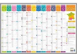 Calendrier bancaire année civile BOUCHUT "Tendance Maxi" 43 x 65 cm Pefc 70 %