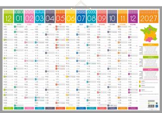 Calendrier bancaire année civile BOUCHUT "Tendance Maxi" 43 x 65 cm Pefc 70 %