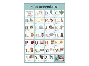 Bouchut - Poster Affiche double face Abécédaire - 52 x 76 cm