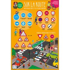Bouchut - Poster pédagogique effaçable - 52 x 76 cm - Code de la route