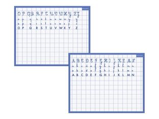 Bouchut - Ardoise mini - Alphabet/Séyès - 26 x 21 cm - double face - bleu