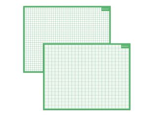 Bouchut - Ardoise médium - Séyès/Quadrillage - 32 x 42 cm - double face - vert