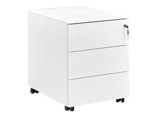 Caisson mobile ARPE/SUNDAY - Profondeur 54 cm - 3 tiroirs - métal laqué blanc